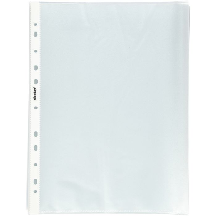 Fundas de plástico, A4, hoja 210x297 mm, 100 ud/ 1 paquete