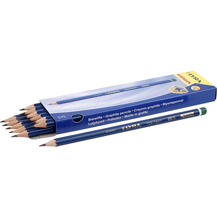 Lápices Robinson, dia 6,8 mm, H, mina 2 mm, 12 ud/ 1 paquete