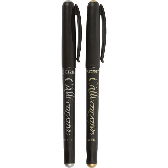 Rotuladores para Caligrafía, grosor 2.4 mm, 2 ud/ 1 paquete