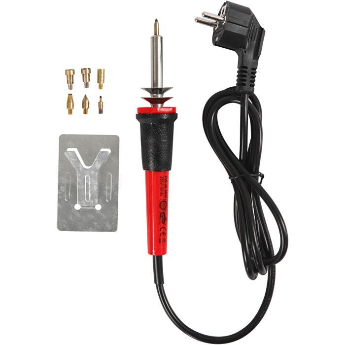 Kit de manualidades Pirograbador, medidas 19x3 cm, EU, negro, rojo, 1 ud