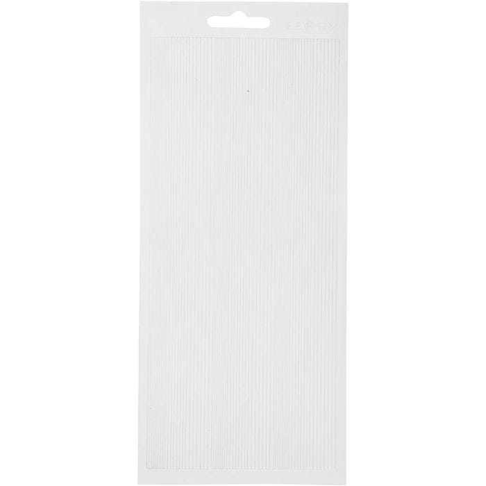 Pegatinas, Bordes, hoja 10x23 cm, blanco, 1 hoja