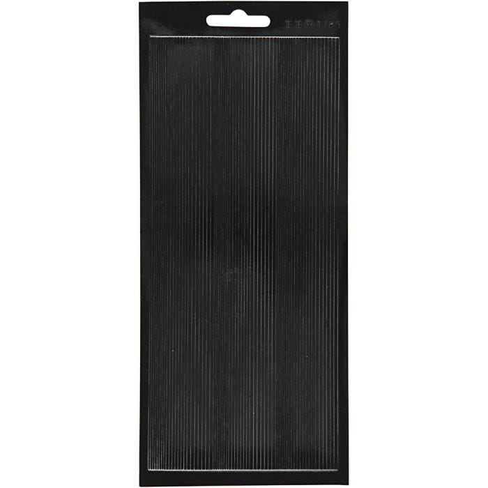 Pegatinas, Bordes, hoja 10x23 cm, negro, 1 hoja