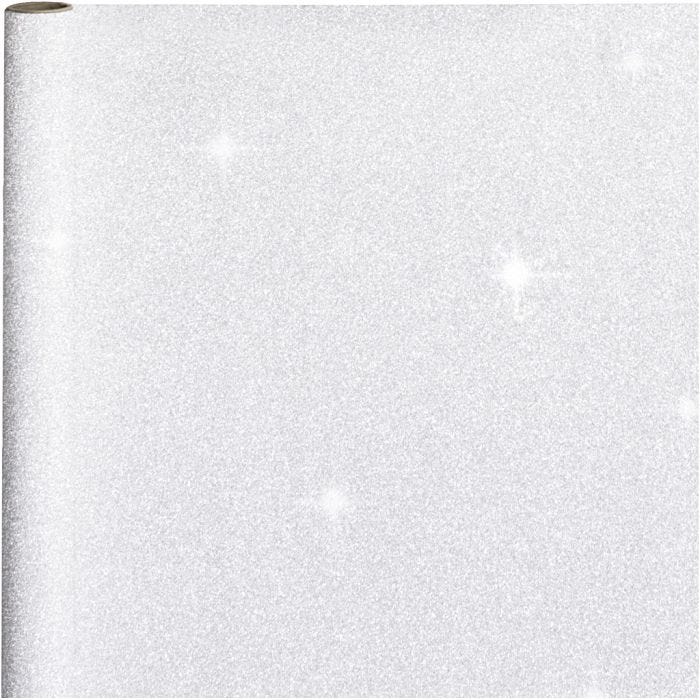 Papel de regalo, A: 50 cm, 80 gr, plata, 3 m/ 1 rollo