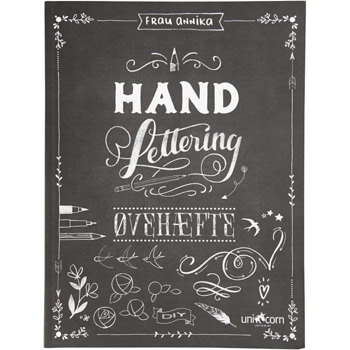 "Hand Lettering" Ejercicios, medidas 21x28 cm, grosor 1 cm, Número de paginas 63, 1 ud
