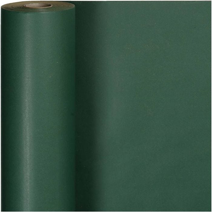 Papel de regalo, A: 50 cm, 60 gr, verde, 100 m/ 1 rollo
