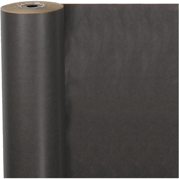 Papel de regalo, A: 50 cm, 60 gr, negro, 100 m/ 1 rollo