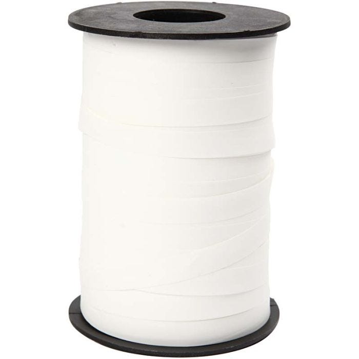 Cinta de plástico mate, A: 10 mm, mate, blanco, 250 m/ 1 rollo