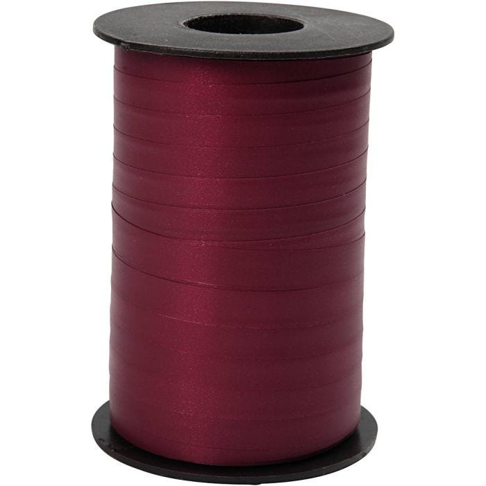 Cinta de plástico mate, A: 10 mm, mate, rojo oscuro, 250 m/ 1 rollo