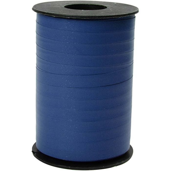 Cinta de plástico mate, A: 10 mm, mate, azul, 250 m/ 1 rollo