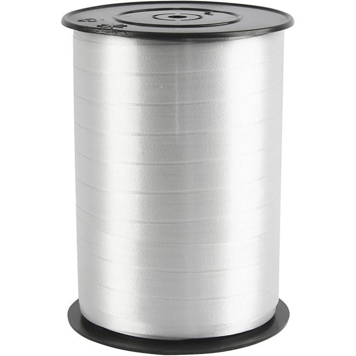 Cinta de plástico, A: 10 mm, glossy, plata, 250 m/ 1 rollo
