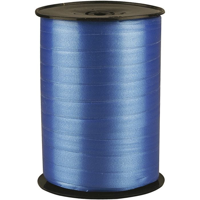 Cinta de plástico, A: 10 mm, glossy, azul, 250 m/ 1 rollo
