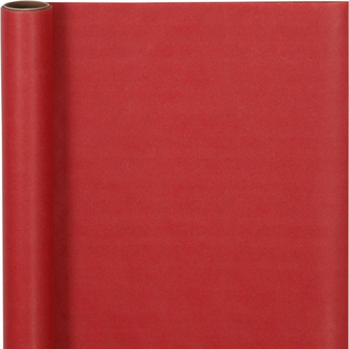 Papel de regalo, A: 50 cm, 60 gr, rojo, 5 m/ 1 rollo