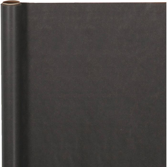 Papel de regalo, A: 38 cm, 70 gr, negro, 5 m/ 1 rollo