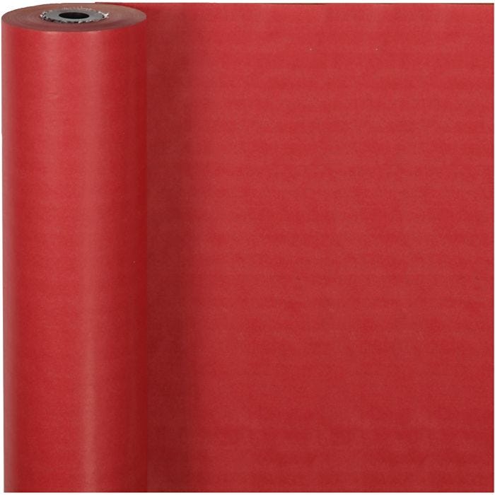 Papel de regalo, A: 50 cm, 60 gr, rojo, 100 m/ 1 rollo