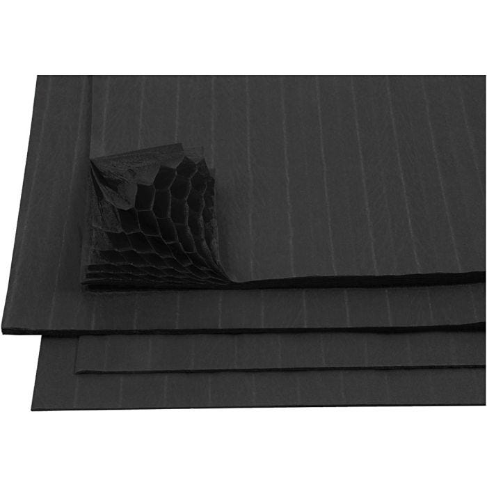 Papel de seda colmena, hoja 28x17,8 cm, negro, 8 hoja/ 1 paquete