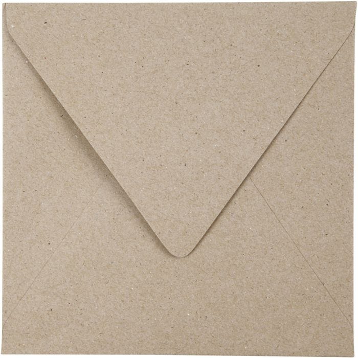 Sobre reciclado, medida sobre 16x16 cm, 120 gr, natural, 50 ud/ 1 paquete