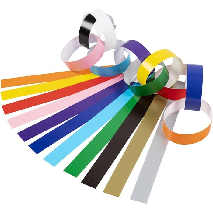 Cadenas de Papel, L. 16 cm, A: 15 mm, surtido de colores, 2400 ud/ 1 paquete