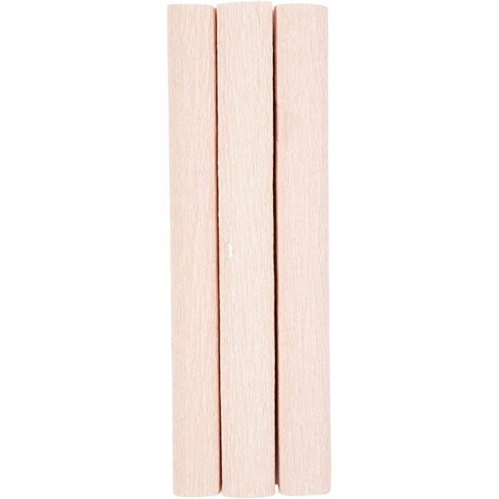 Papel Crepé, hoja 25x60 cm, Relación crêpe: 180%, 105 gr, rosado suave, 3 hoja/ 1 paquete