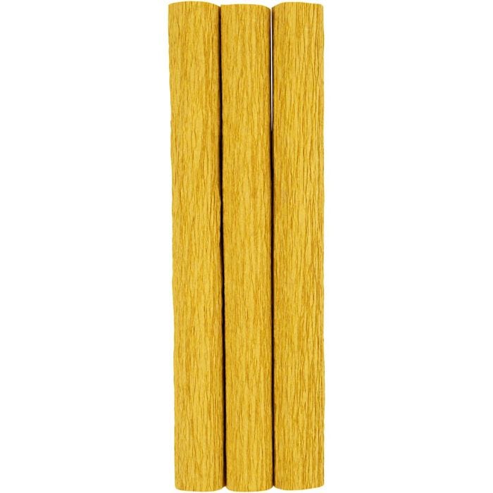 Papel Crepé, hoja 25x60 cm, Relación crêpe: 180%, 105 gr, curry, 3 hoja/ 1 paquete