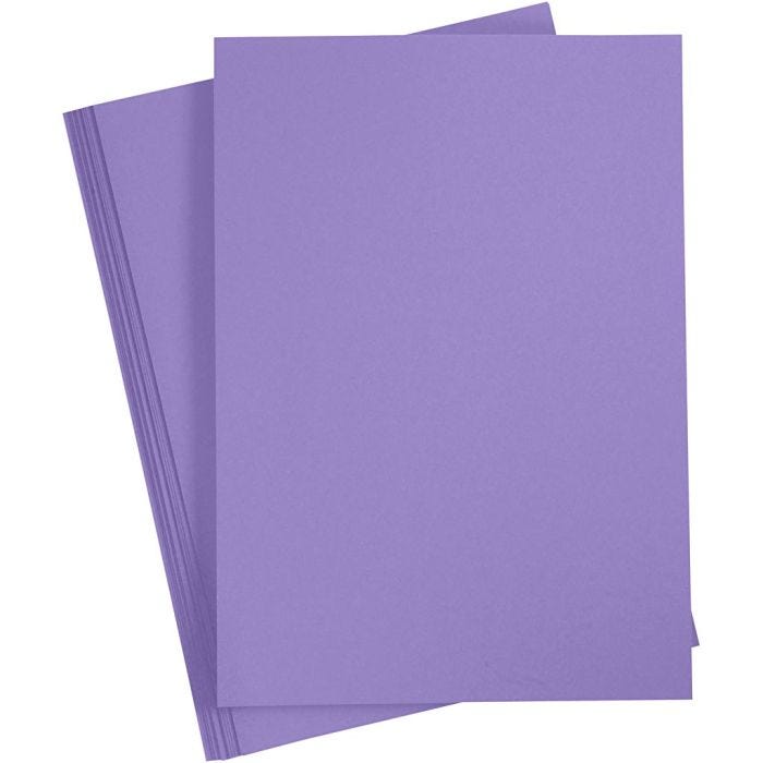Cartulina de Color, A4, hoja 210x297 mm, 180 gr, morado, 20 hoja/ 1 paquete