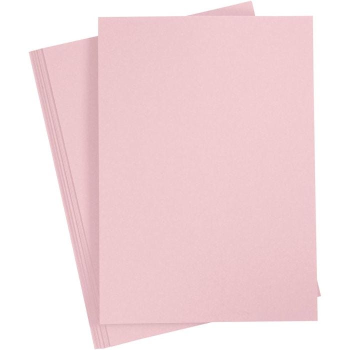 Cartulina, A4, hoja 210x297 mm, 210 gr, rosado, 10 hoja/ 1 paquete