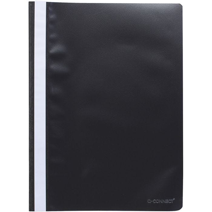 Carpetas de presentación de plástico, A4, negro, 50 ud/ 1 paquete