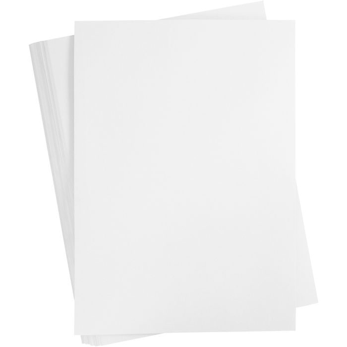 Cartulina de Color, A2, hoja 420x594 mm, 180 gr, blanco, 100 hoja/ 1 paquete