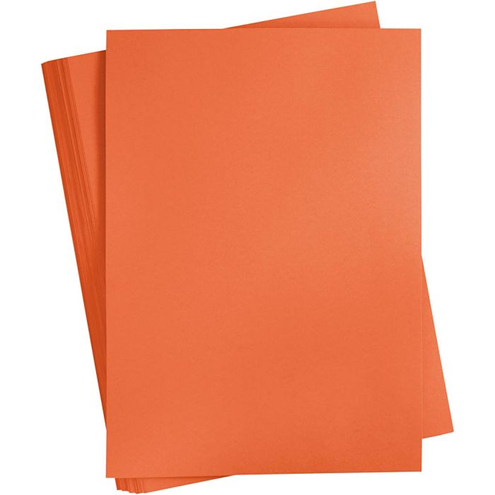 Cartulina de Color, A2, hoja 420x594 mm, 180 gr, naranja, 100 hoja/ 1 paquete