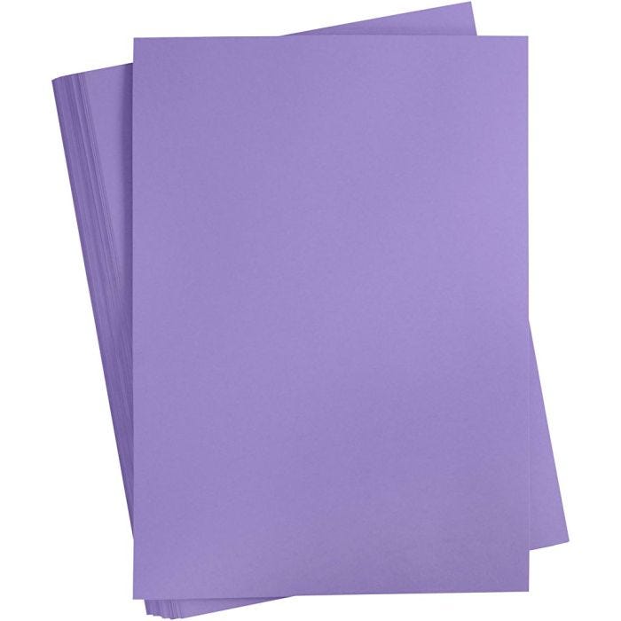 Cartulina de Color, A2, hoja 420x594 mm, 180 gr, morado, 100 hoja/ 1 paquete