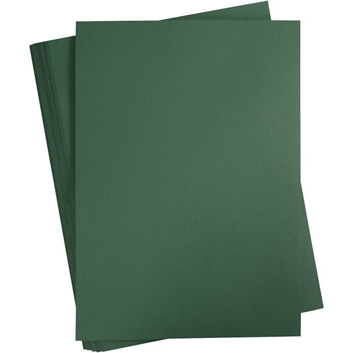 Cartulina de Color, A2, hoja 420x594 mm, 180 gr, verde oscuro, 100 hoja/ 1 paquete