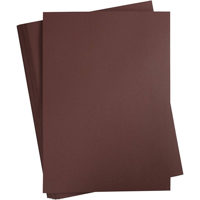 Cartulina de Color, A2, hoja 420x594 mm, 180 gr, marrón oscuro, 100 hoja/ 1 paquete