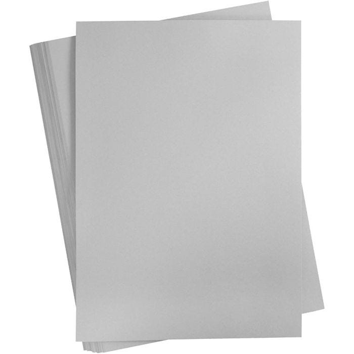 Cartulina de Color, A2, hoja 420x594 mm, 180 gr, gris, 100 hoja/ 1 paquete