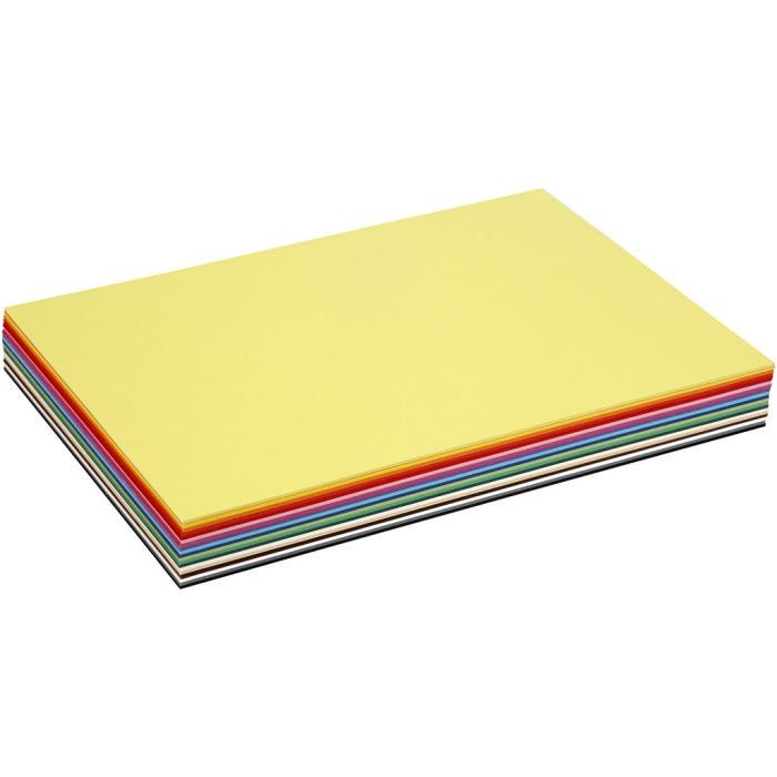 Cartulina Kraft Coloreada, A3, hoja 297x420 mm, 180 gr, surtido de colores, 300 hojas stdas/ 1 paquete