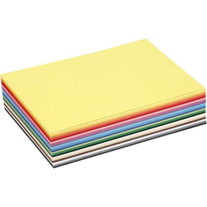 Cartulina Kraft Coloreada, A5, hoja 148x210 mm, 180 gr, surtido de colores, 60 hojas stdas/ 1 paquete