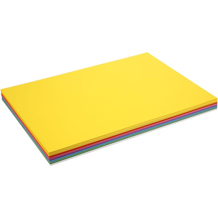 Cartón Muelle, A2, hoja 420x594 mm, 180 gr, surtido de colores, 20 hojas stdas/ 1 paquete