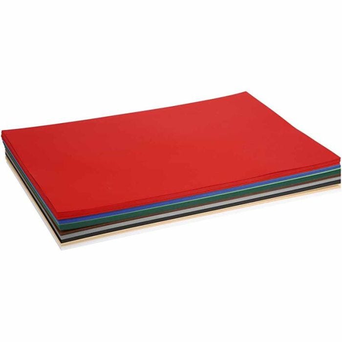 Cartulinas Navideñas, A2, hoja 420x594 mm, 180 gr, surtido de colores, 300 hojas stdas/ 1 paquete