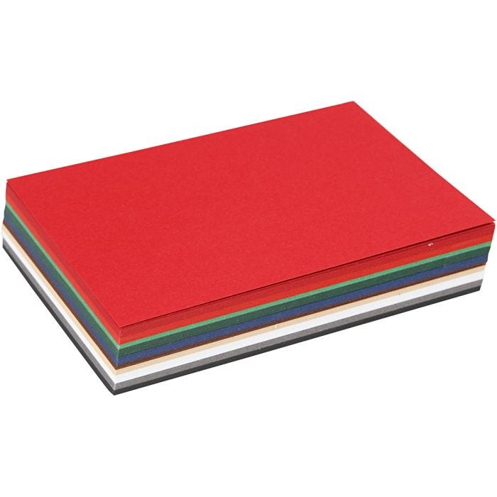 Cartulinas Navideñas, A6, hoja 105x148 mm, 180 gr, surtido de colores, 120 hojas stdas/ 1 paquete