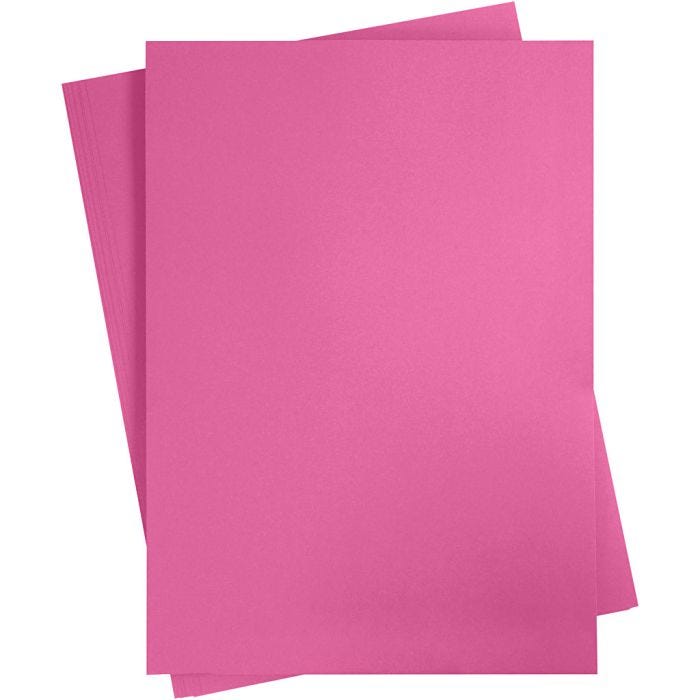 Cartulina de Color, A2, hoja 420x594 mm, 180 gr, rosa, 10hoja/ 1 paquete