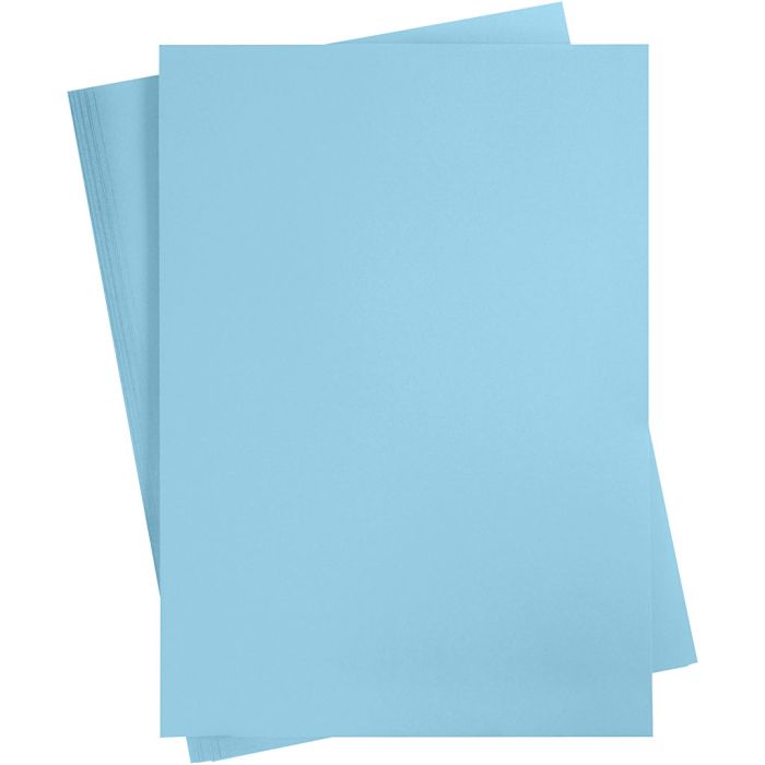 Cartulina de Color, A2, hoja 420x594 mm, 180 gr, azul claro, 10 hoja/ 1 paquete