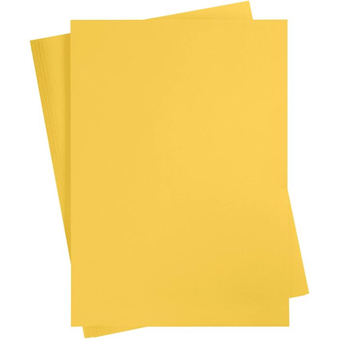 Cartulina de Color, A2, hoja 420x594 mm, 180 gr, amarillo sol, 10 hoja/ 1 paquete