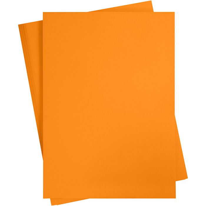 Cartulina de Color, A2, hoja 420x594 mm, 180 gr, naranja, 10 hoja/ 1 paquete