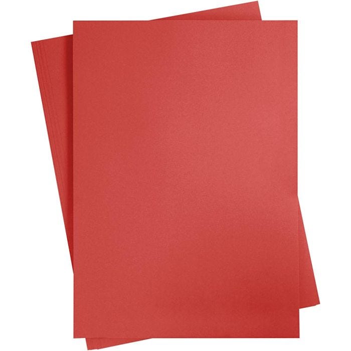Cartulina de Color, A2, hoja 420x594 mm, 180 gr, rojo, 10 hoja/ 1 paquete