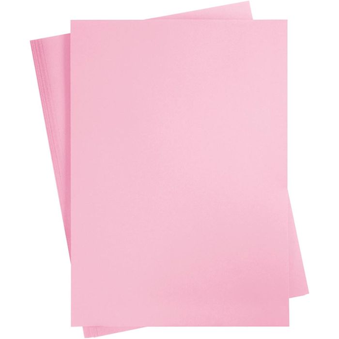 Cartulina de Color, A2, hoja 420x594 mm, 180 gr, rosa claro, 10 hoja/ 1 paquete