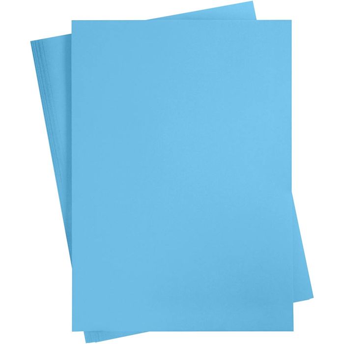 Cartulina de Color, A2, hoja 420x594 mm, 180 gr, azul, 10 hoja/ 1 paquete