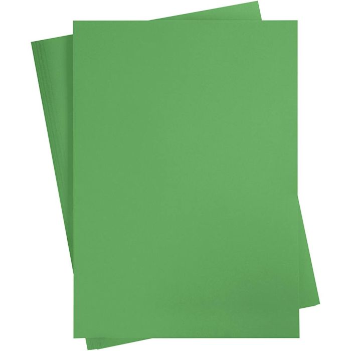 Cartulina de Color, A2, hoja 420x594 mm, 180 gr, verde prado, 10 hoja/ 1 paquete