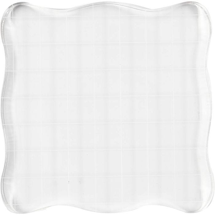 Bloque Acrílico, medidas 10x10 cm, grosor 1 cm, 1 ud