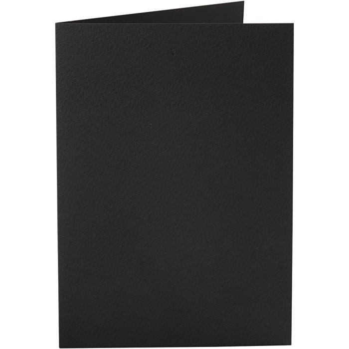 Tarjetas, medida tarjeta 10,5x15 cm, 220 gr, negro, 10 ud/ 1 paquete