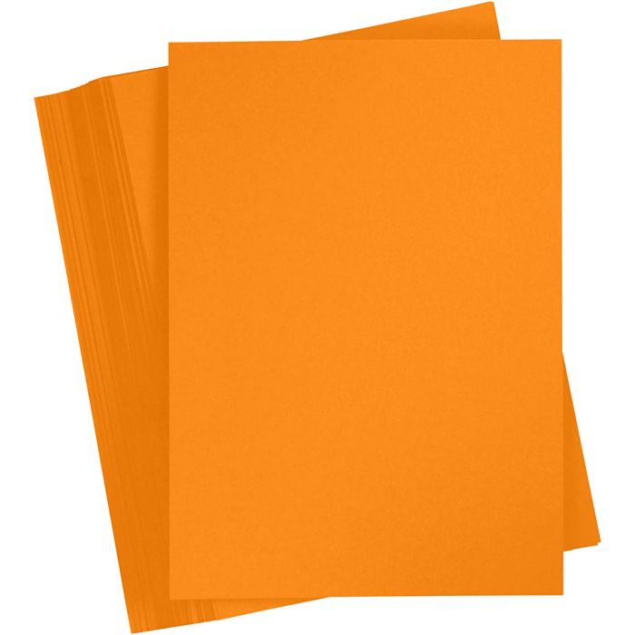 Cartulina de Color, A5, 180 gr, naranja, 100 hoja/ 1 paquete