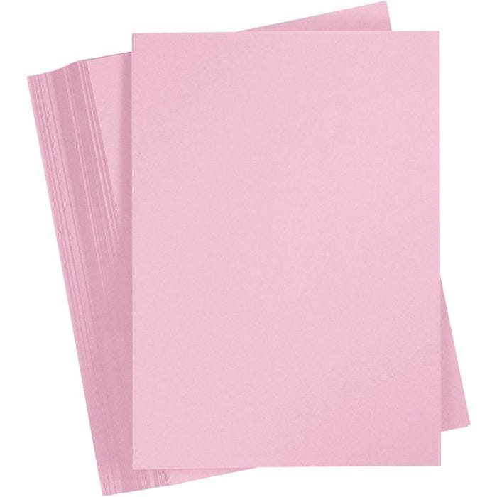 Cartulina de Color, A5, 180 gr, rosa claro, 100 hoja/ 1 paquete