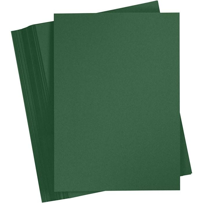 Cartulina de Color, A5, 180 gr, verde oscuro, 100 hoja/ 1 paquete